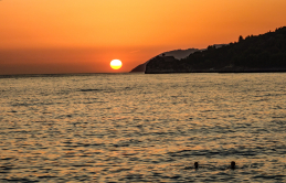 Sonnenuntergang in Himare