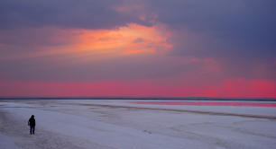 Alone on the salt lake