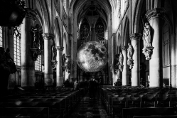 Moon exhibition in cathedral