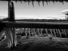 Icicle on the bench