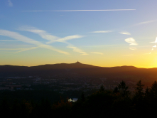 Liberec při západu slunce