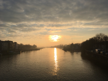 Sonnenaufgang - Weser 1