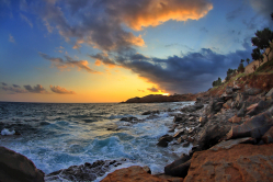 Sonnenuntergang im Meer