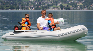 Pizzazustellung am See