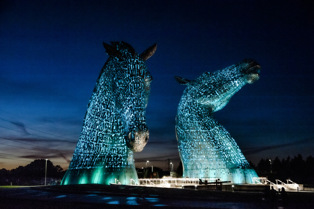 Kelpies All lit up