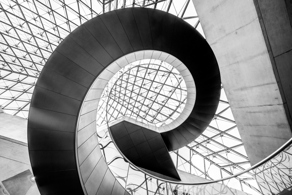 The Louvre from below