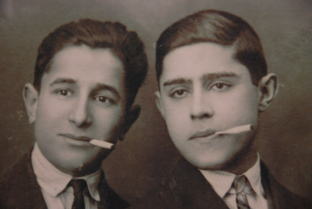 Jewish men smoking cigarettes