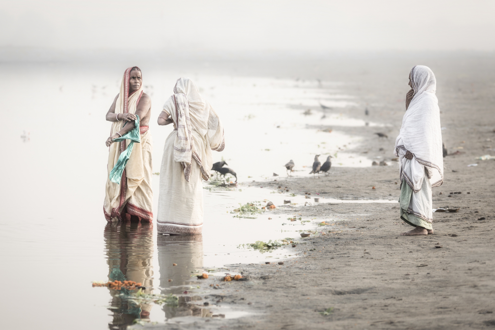 Woman at the holy river