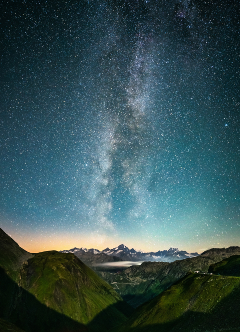 Milky Way above the Swiss Alps